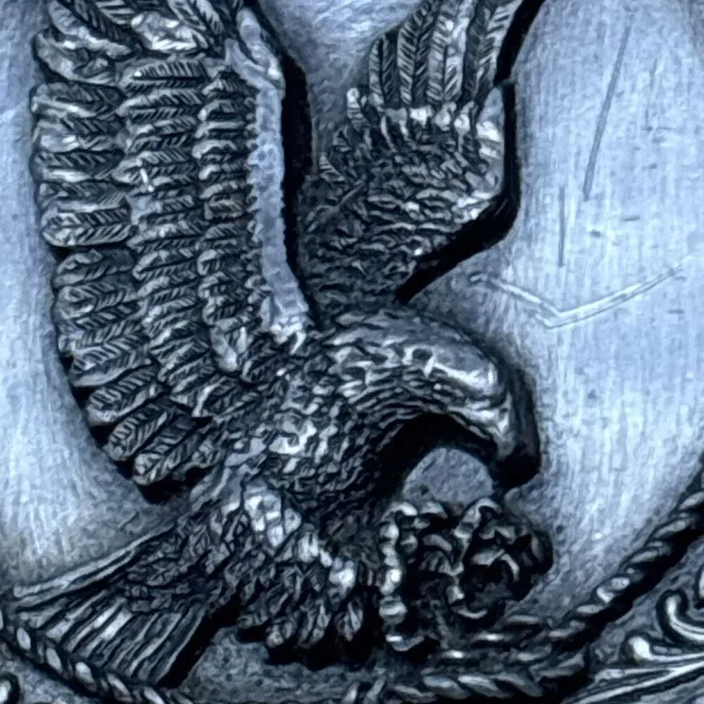 Vintage 1991 Siskiyou silver eagle belt buckle Unisex 3.5x2.5